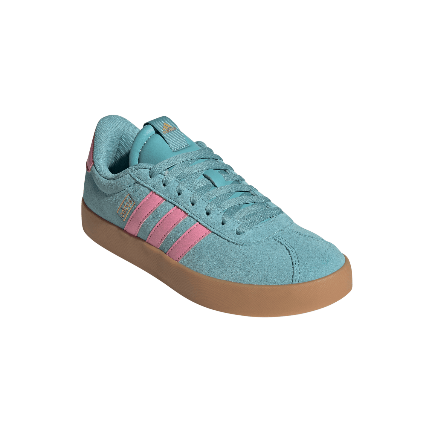 Adidas Womens VL Court 3.0 Shoes - Mint/Pink/Gold