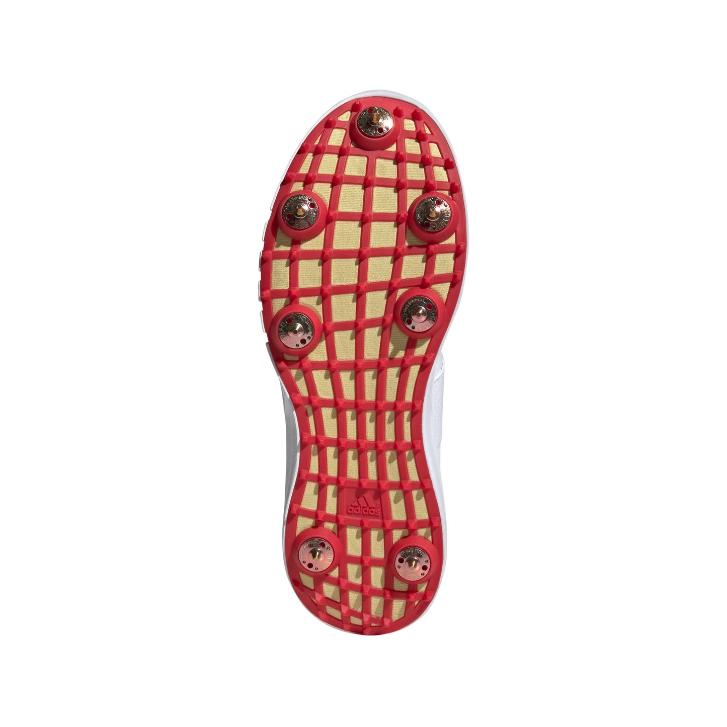 Adidas Howzat Spike Cricket Shoe - White/Gold/Red
