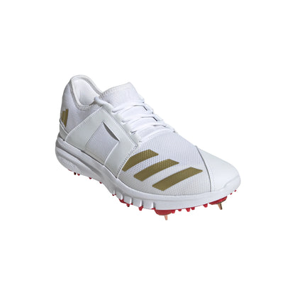 Adidas Howzat Spike Cricket Shoe - White/Gold/Red