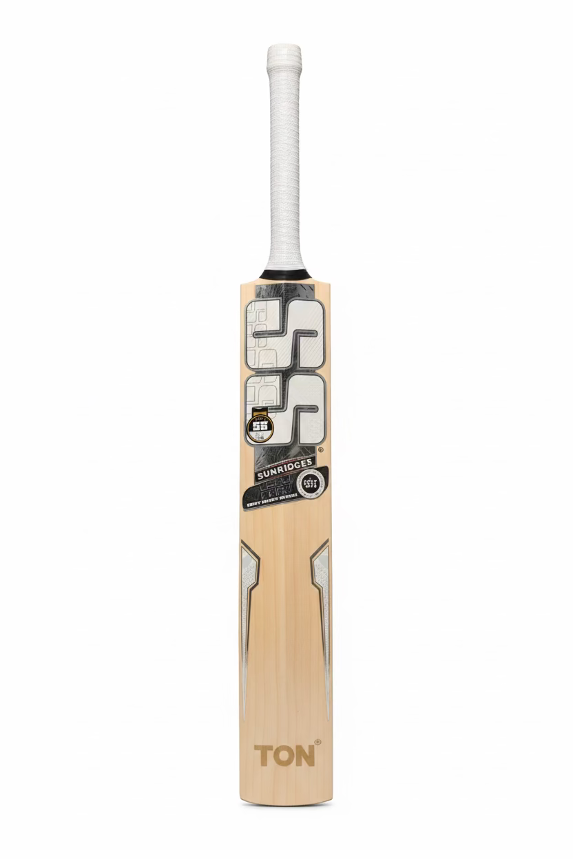 Rear view of the SS Finn Allen Player Pro English Willow cricket bat showing the TON branding on the back blade