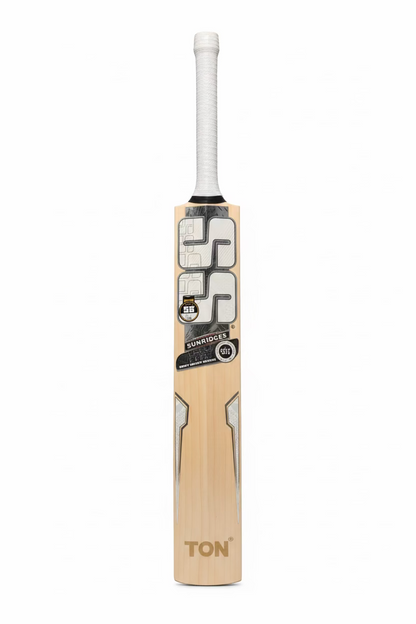 Rear view of the SS Finn Allen Player Pro English Willow cricket bat showing the TON branding on the back blade