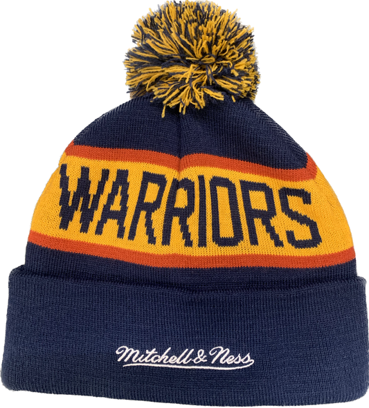 Mitchell & Ness NBA Team Pom Beanie - Golden State Warriors