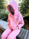 Arby & Opal Unisex Staple Puff Hoodie - Candy Pink/Navy