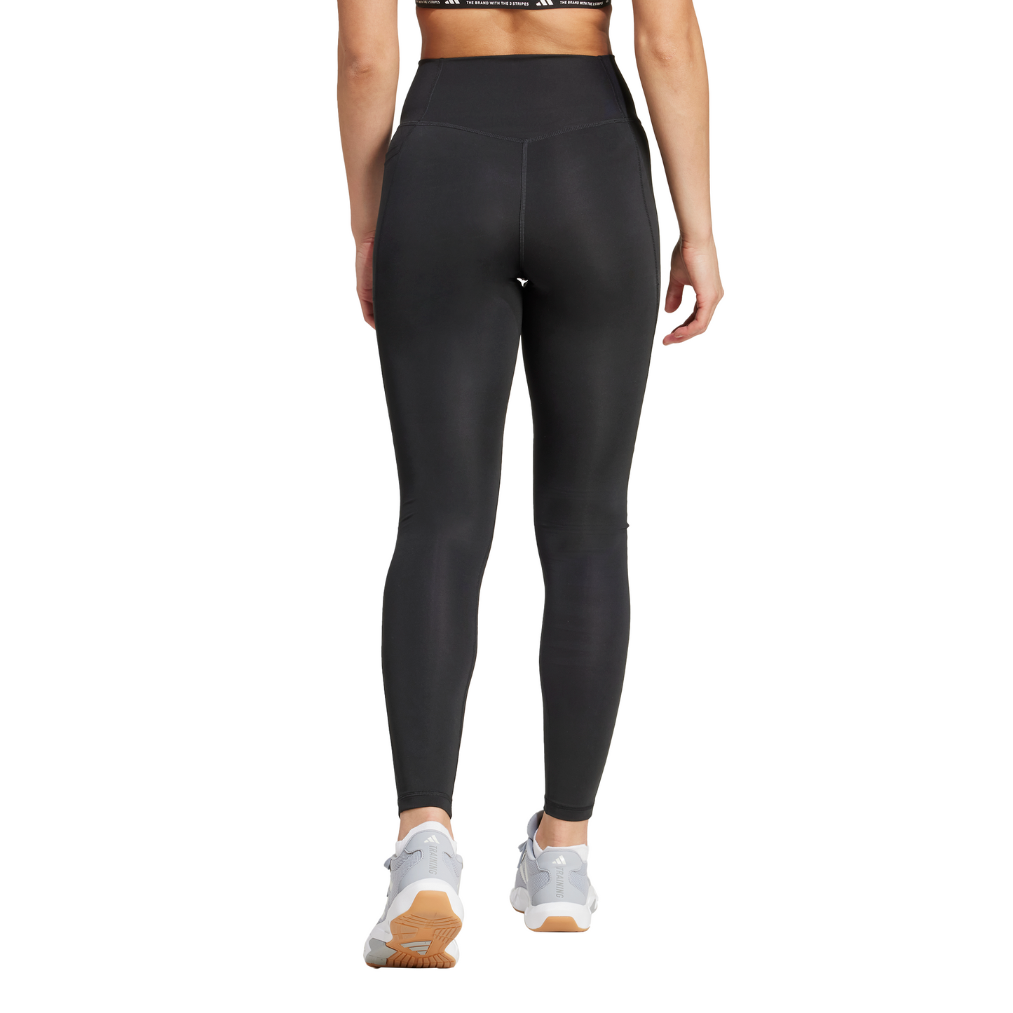 Adidas Womens Optime Essentials Stash Pocket Full-Length Leggings - Black