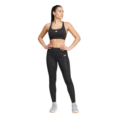Adidas Womens Optime Essentials Stash Pocket Full-Length Leggings - Black