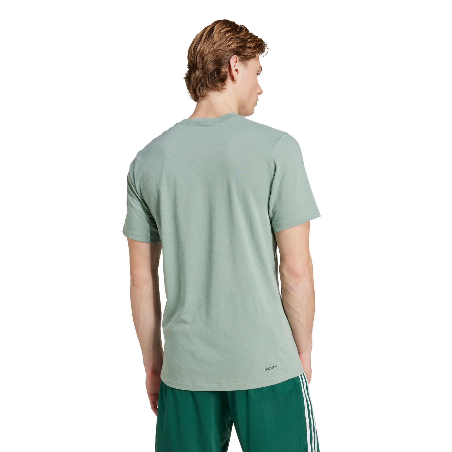 Adidas Mens Train Essentials Feelready Logo Training T-Shirt - Green