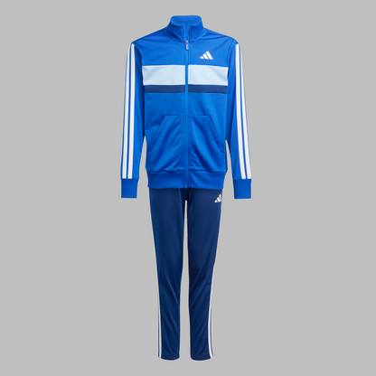 Adidas Kids Seasonal Essentials Tiberio 3-Stripes Tricot Track Suit - Royal Blue/White/Glow Blue