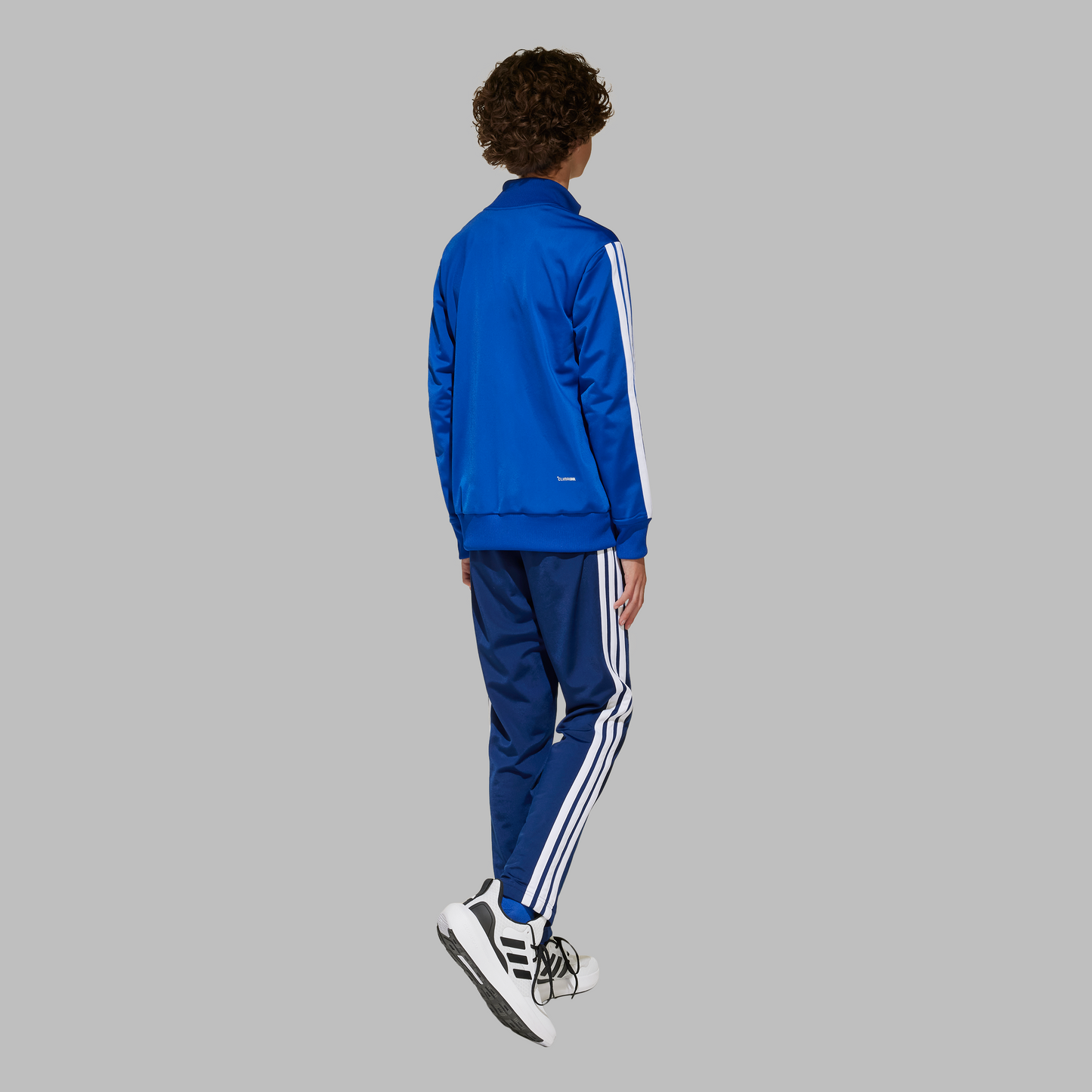 Adidas Kids Seasonal Essentials Tiberio 3-Stripes Tricot Track Suit - Royal Blue/White/Glow Blue