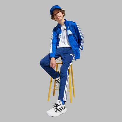 Adidas Kids Seasonal Essentials Tiberio 3-Stripes Tricot Track Suit - Royal Blue/White/Glow Blue