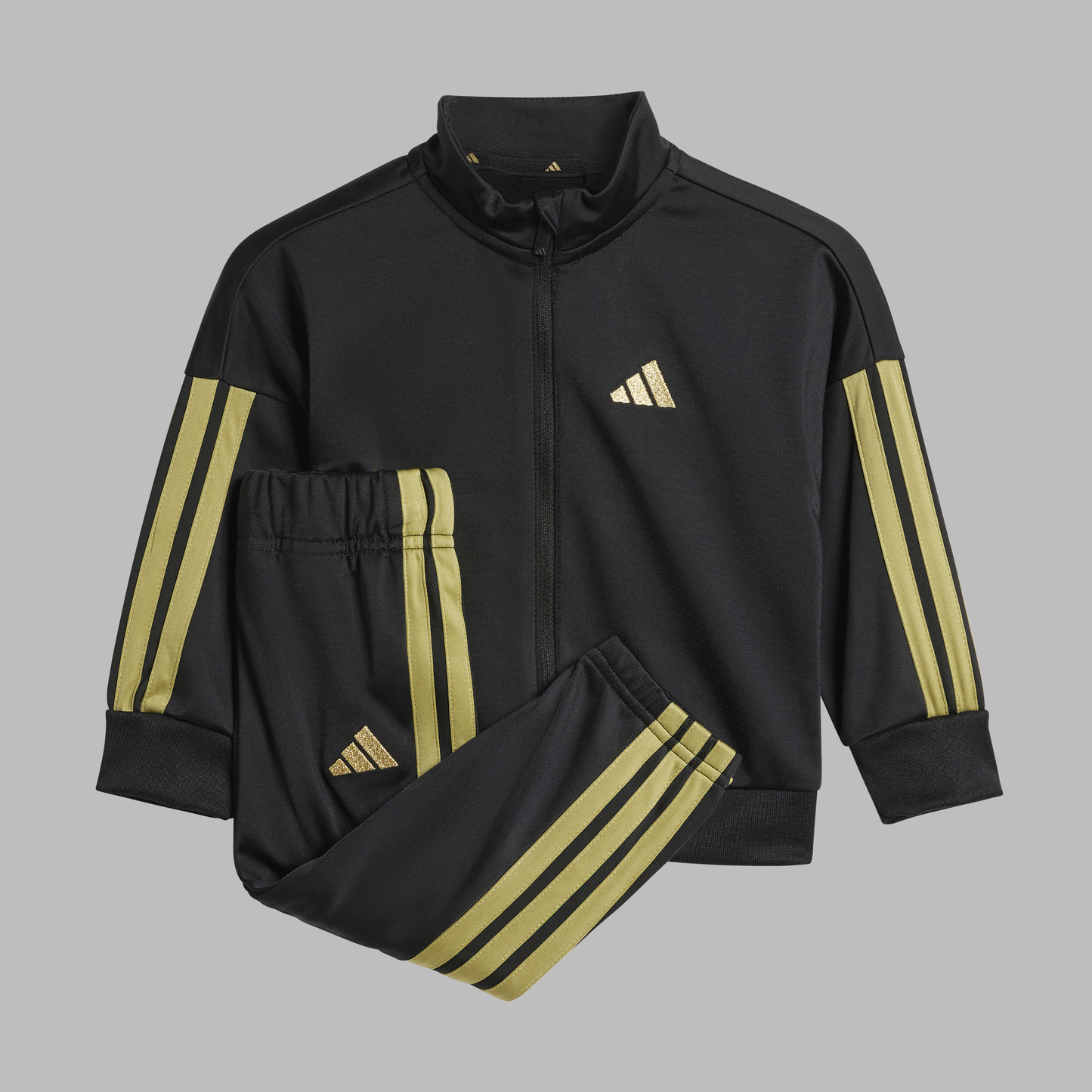 Adidas Kids Essentials CLIMACOOL Track Suit - Black/Gold Metallic