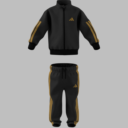 Adidas Kids Essentials CLIMACOOL Track Suit - Black/Gold Metallic