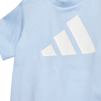 Adidas Little Kids Essentials Tee Set - Blue/White
