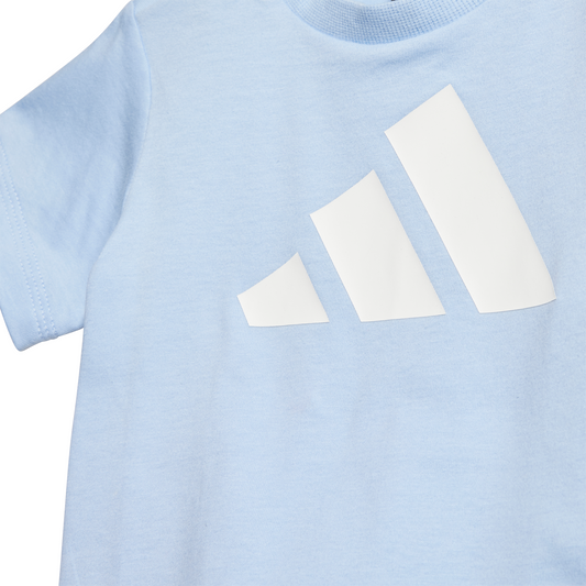 Adidas Little Kids Essentials Tee Set - Blue/White