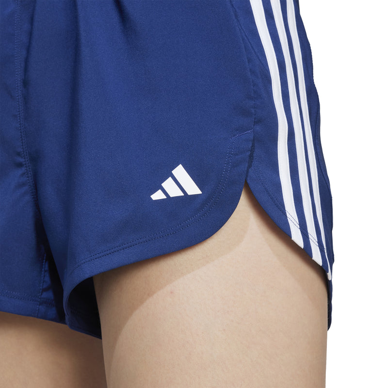 Adidas Mens Pacer Training 3-Stripes Woven High-Rise 5" Shorts - Dark Blue
