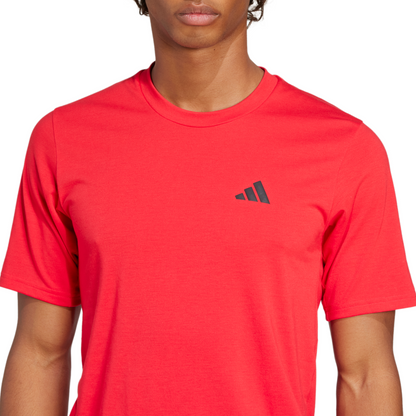 Adidas Mens Train Essentials Feelready Training T-Shirt - Pure Ruby