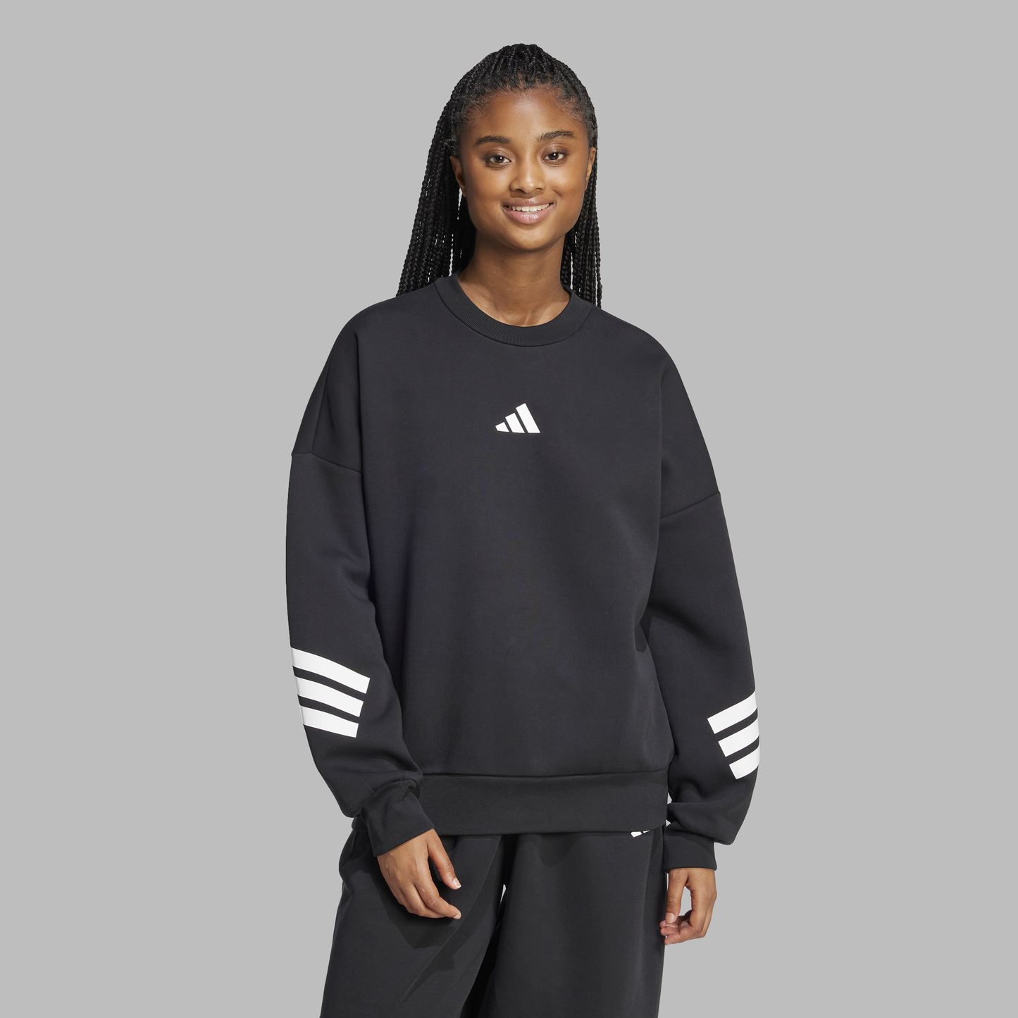 Adidas Womens Future Icons 3-Stripes Sweatshirt - Black