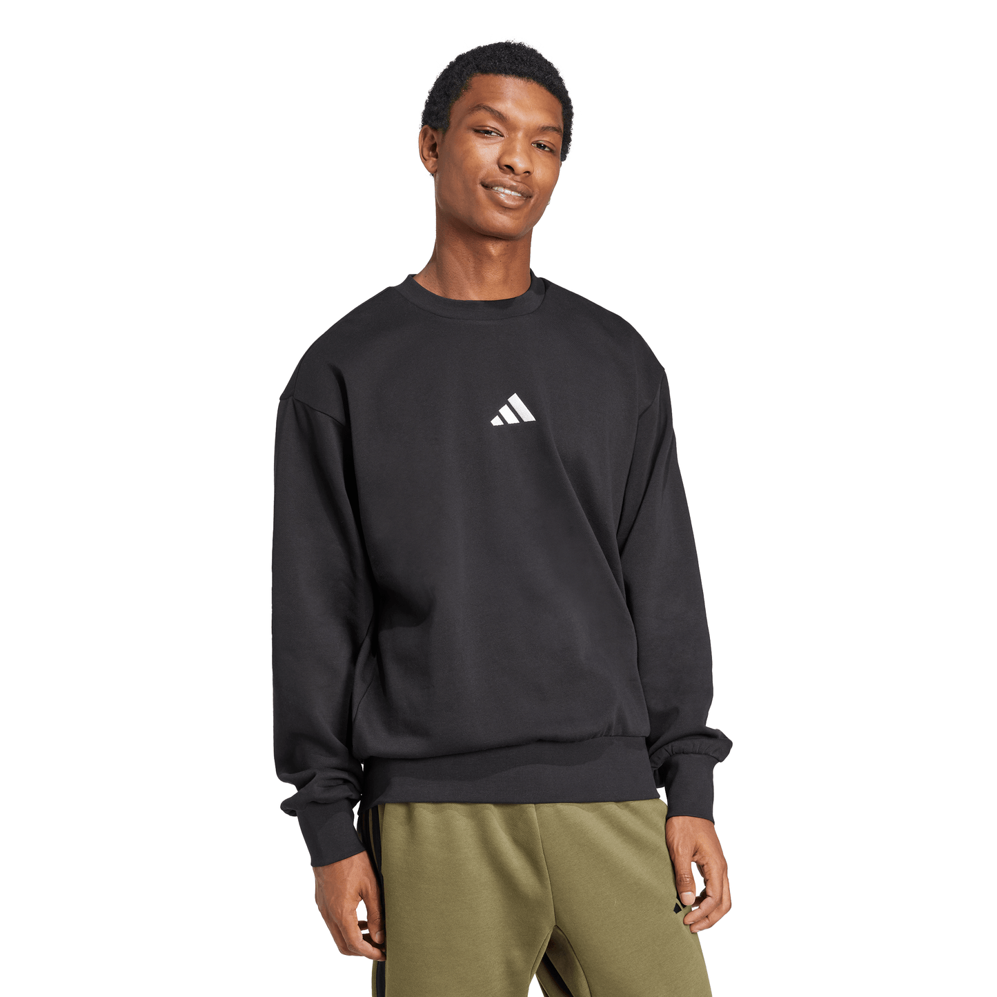 Adidas Mens Essentials Feelcozy Fleece Hoodie - Black/White
