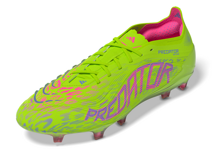 Adidas Predator Elite FG Boots - Lucid Lemon/Lucid Pink/Blue Fusion