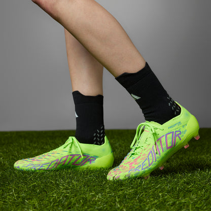 Adidas Predator Elite FG Boots - Lucid Lemon/Lucid Pink/Blue Fusion