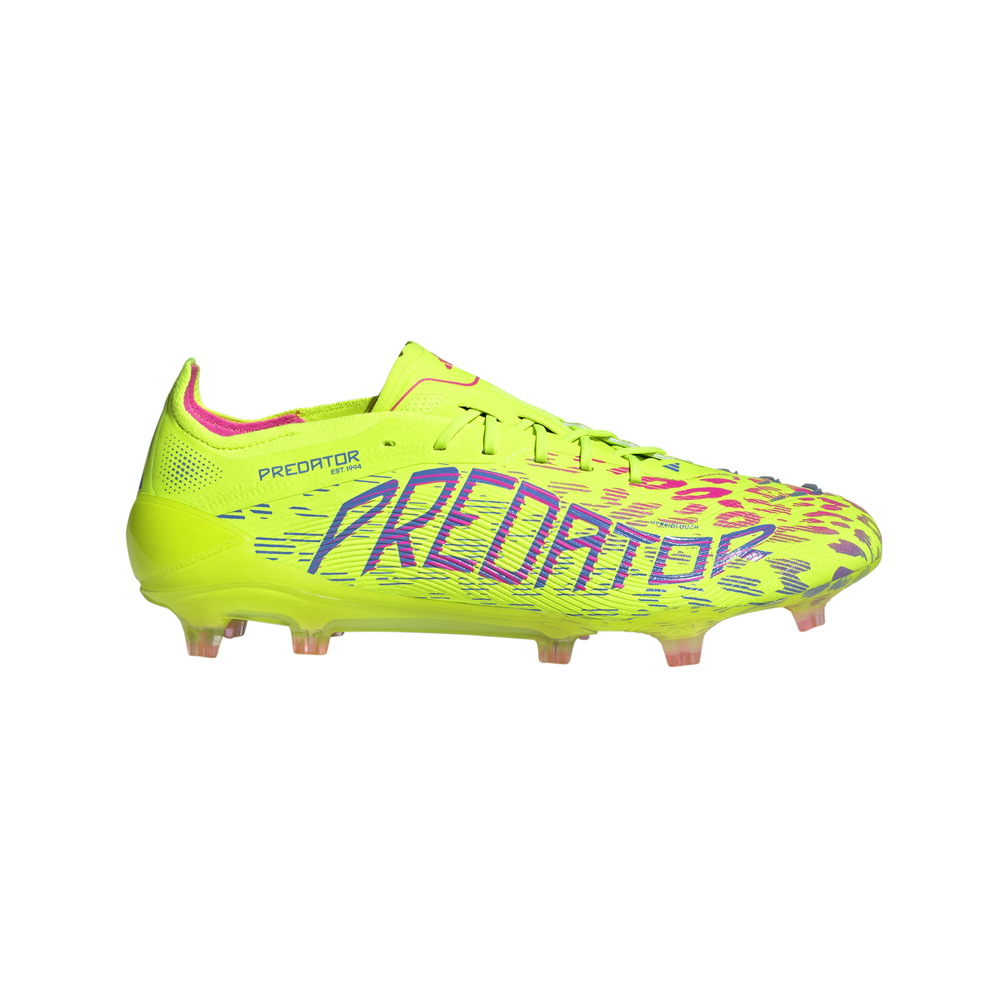 Adidas Predator Elite FG Boots - Lucid Lemon/Lucid Pink/Blue Fusion