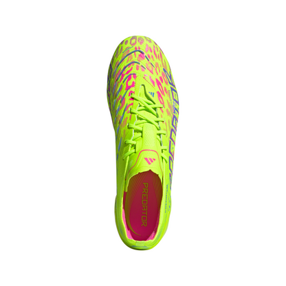 Adidas Predator Elite FG Boots - Lucid Lemon/Lucid Pink/Blue Fusion