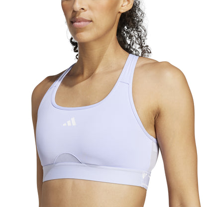Adidas Womens Powerreact Bra for Training - Violet Tone