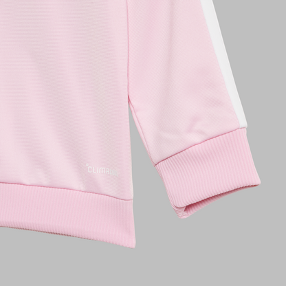 Adidas Kids Seasonal Essentials Tiberio 3-Stripes Tricot Track Suit - True Pink/White/Pink Fusion
