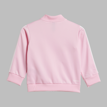 Adidas Kids Seasonal Essentials Tiberio 3-Stripes Tricot Track Suit - True Pink/White/Pink Fusion