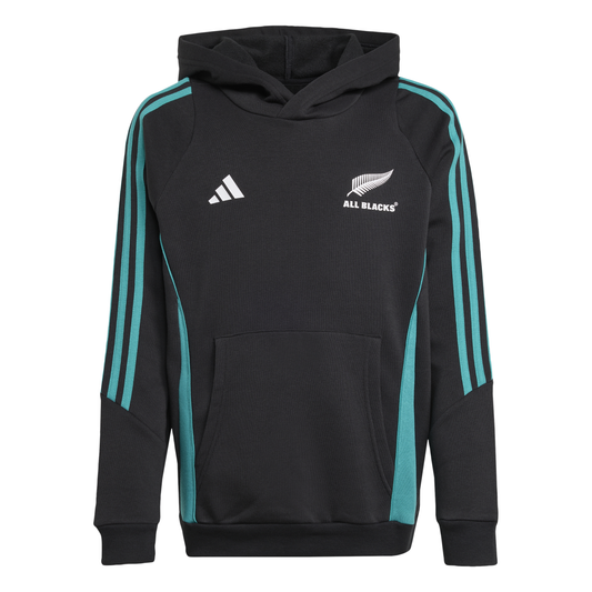 Adidas Kids All Blacks Hoody - Black/Teal