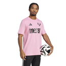 Adidas Mens Messi Name and Number Graphic T-Shirt - Pink