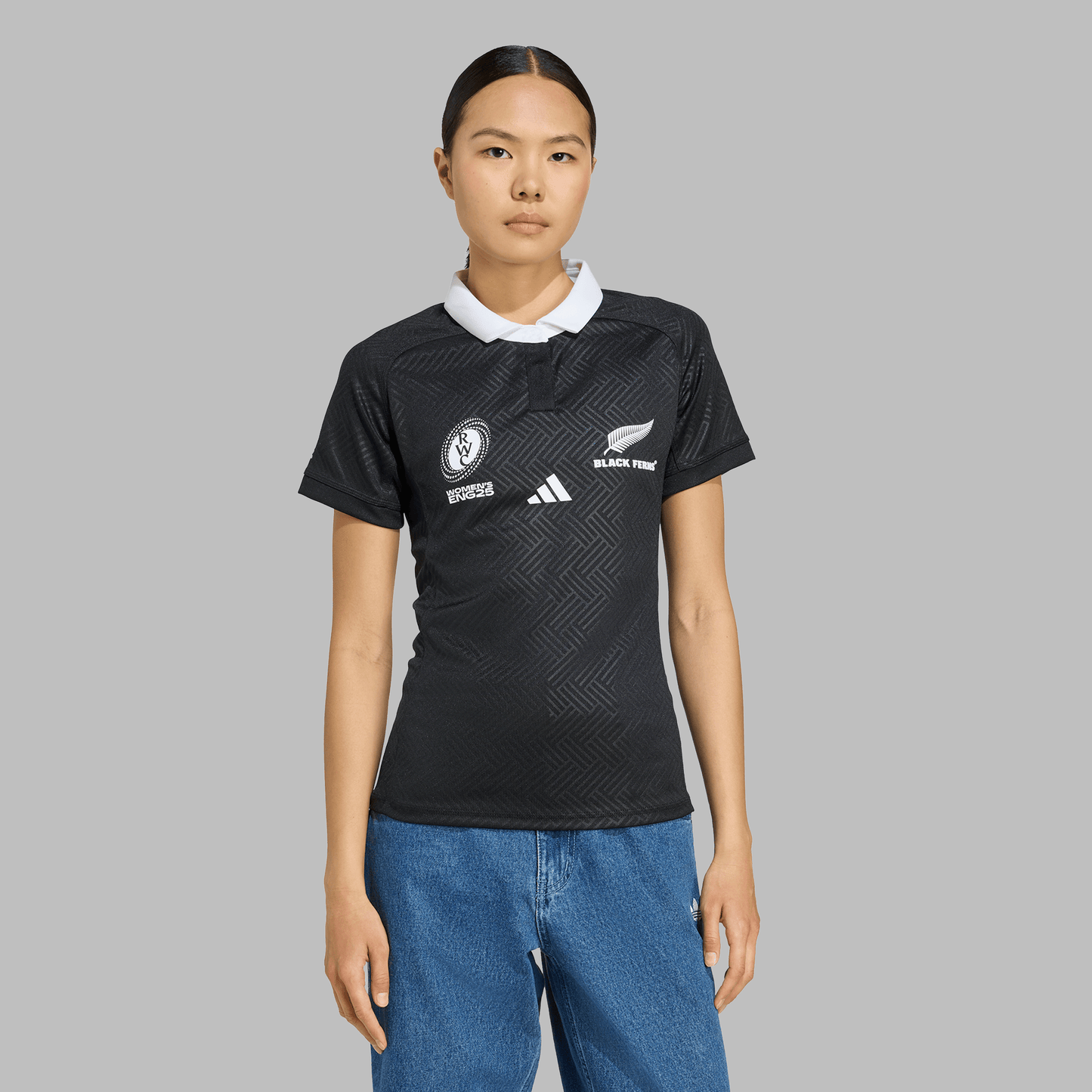 Adidas Womens Black Ferns Rugby World Cup Home Jersey