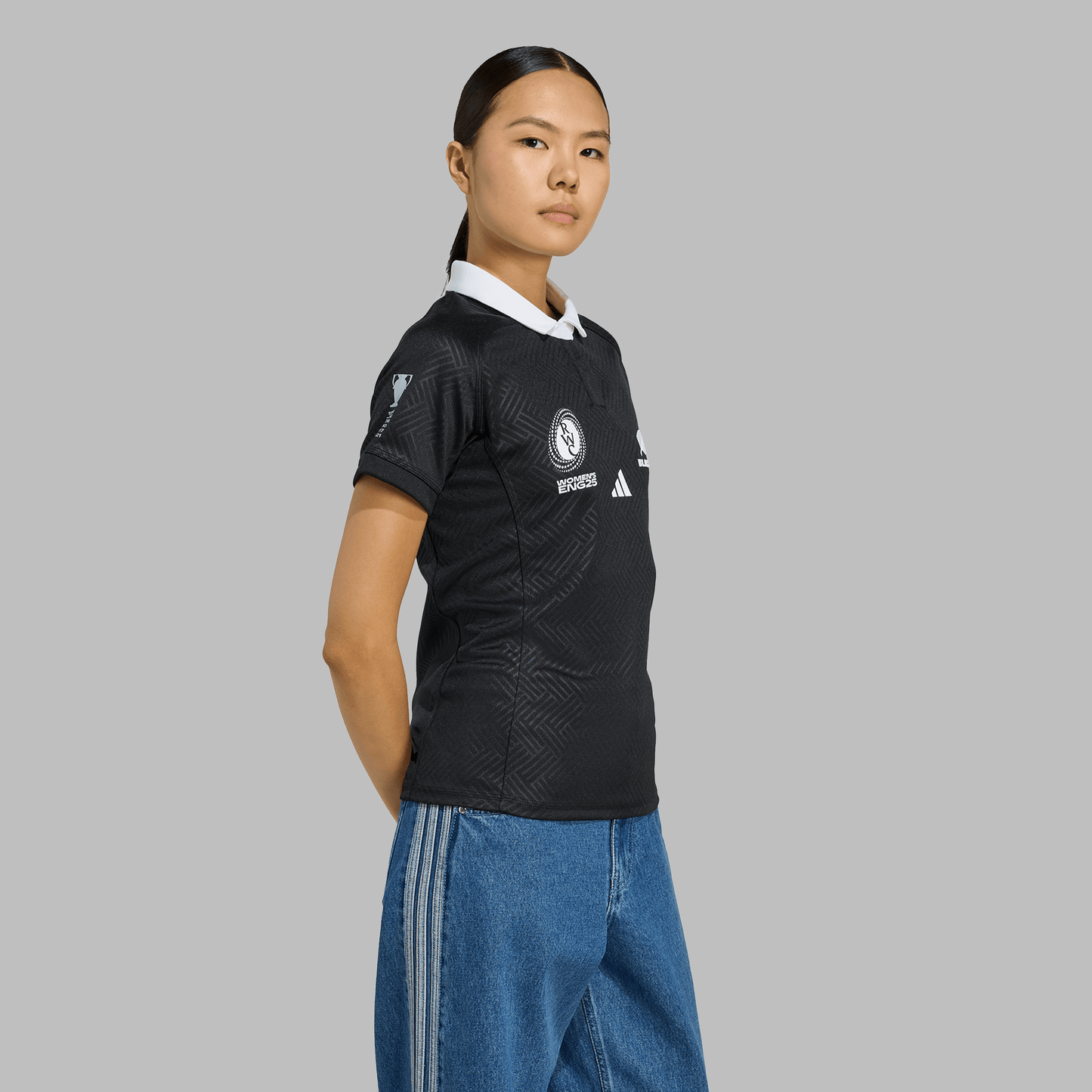 Adidas Womens Black Ferns Rugby World Cup Home Jersey