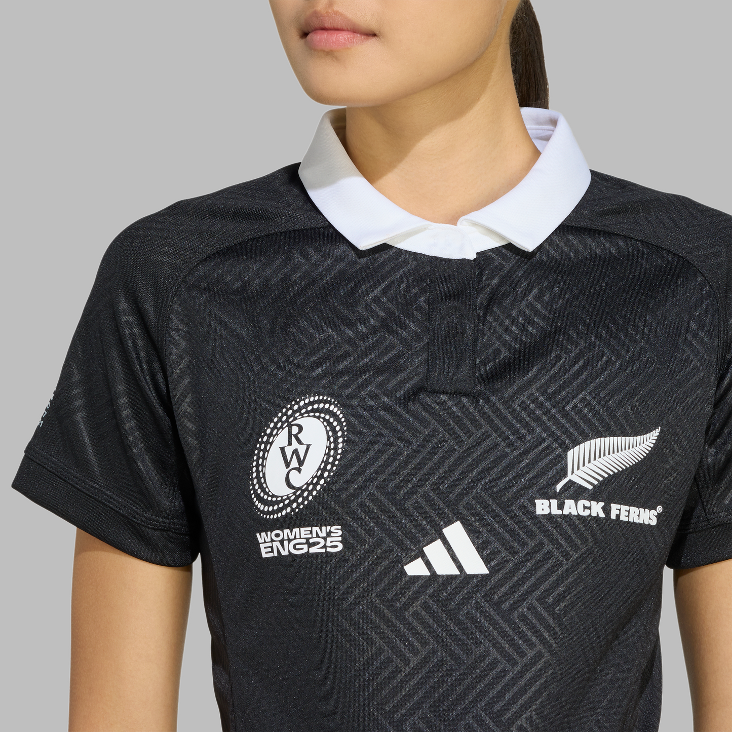 Adidas Womens Black Ferns Rugby World Cup Home Jersey