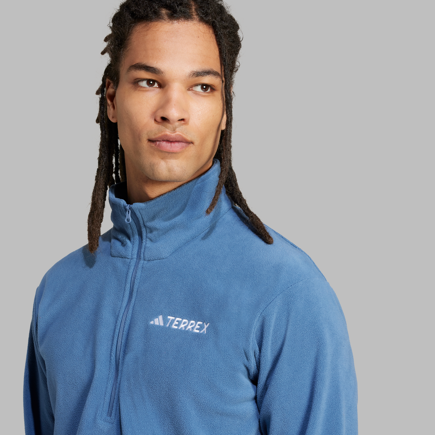 Adidas Mens Multi Essentials 1/2 Zip Fleece Jacket - Wonder Steel