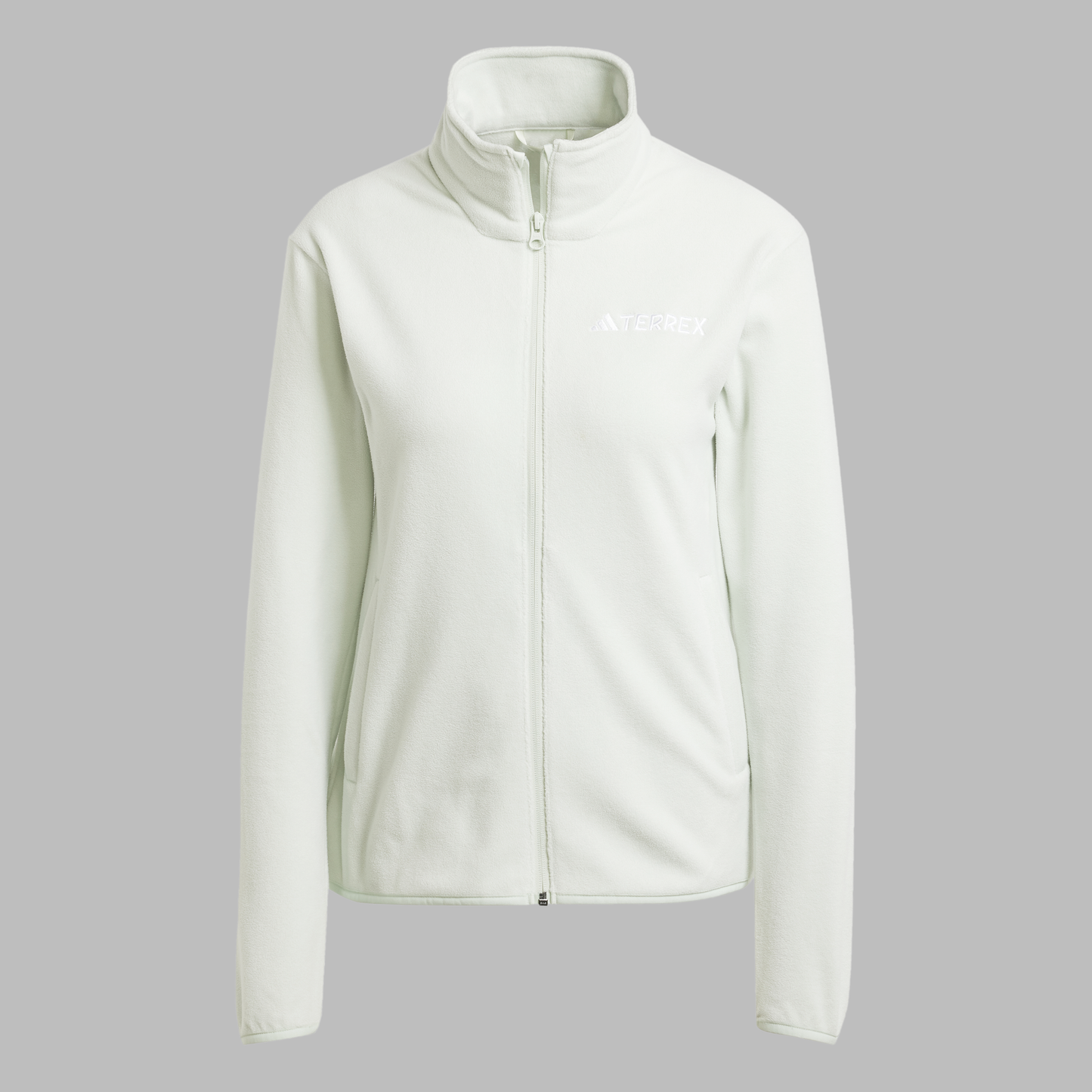 Adidas Womens Multi Essentials Full Zip Fleece Jacket - Linen Green