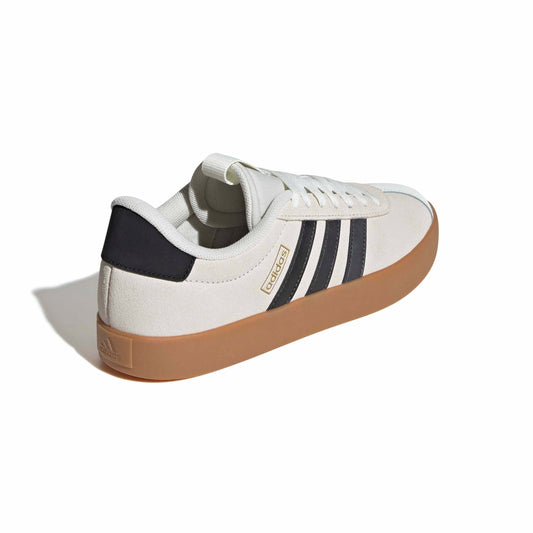 Adidas Womens VL Court 3.0 Shoes - White/Grey /Gold Metallic