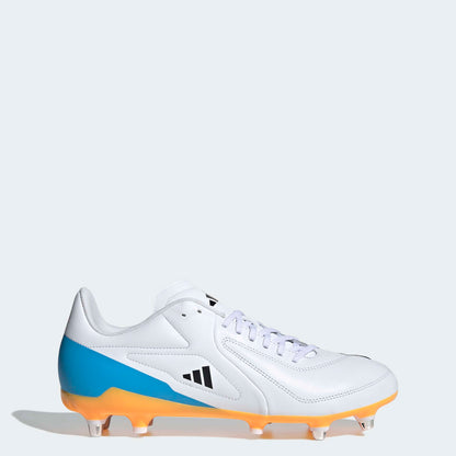 Adidas RS15 Elite Soft Ground Rugby Boots - White/Black/Lucid Tangerine