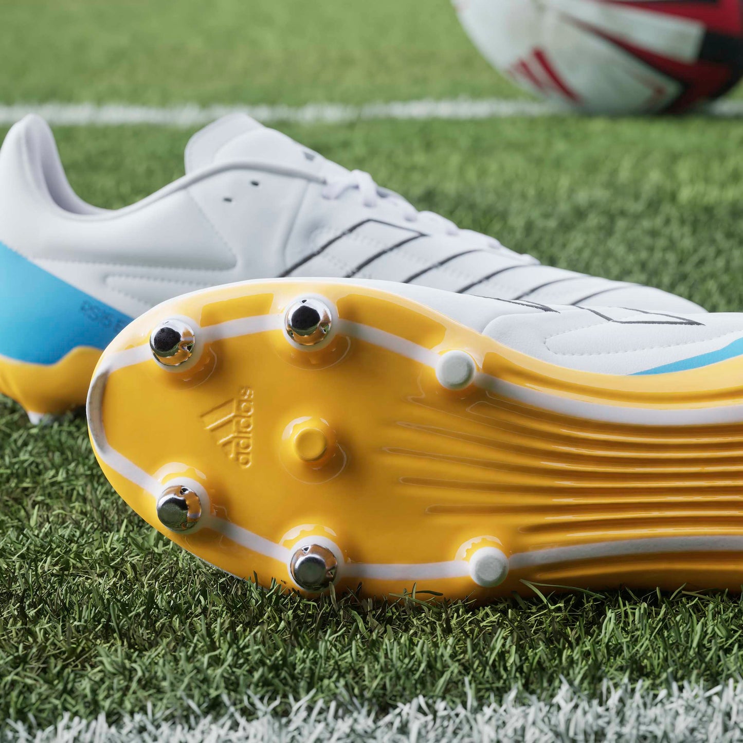 Adidas RS15 Elite Soft Ground Rugby Boots - White/Black/Lucid Tangerine