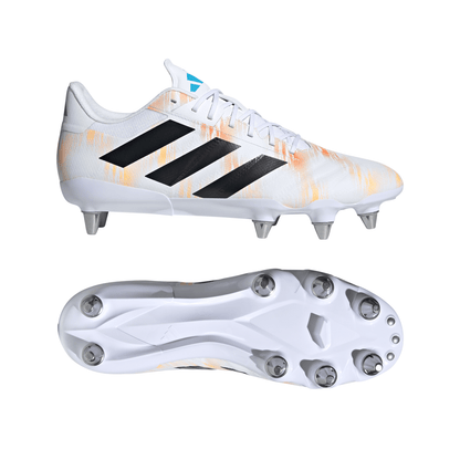 Adidas Kakari RS (SG) Rugby Boots - White/Black/Pure Orange