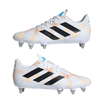 Adidas Kakari RS (SG) Rugby Boots - White/Black/Pure Orange