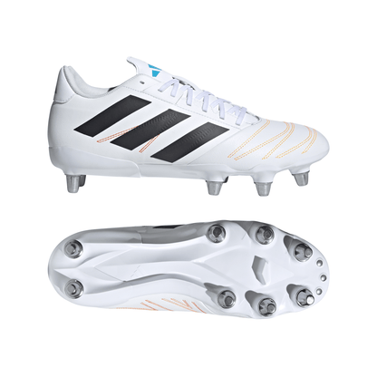 Adidas Kakari Elite (SG) Boots - White/Black/Lucid Aquamarine