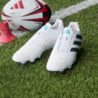 Adidas Kakari Elite (SG) Boots - White/Black/Lucid Aquamarine