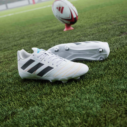 Adidas Kakari Elite (SG) Boots - White/Black/Lucid Aquamarine