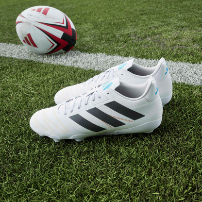 Adidas Kakari Elite (SG) Boots - White/Black/Lucid Aquamarine