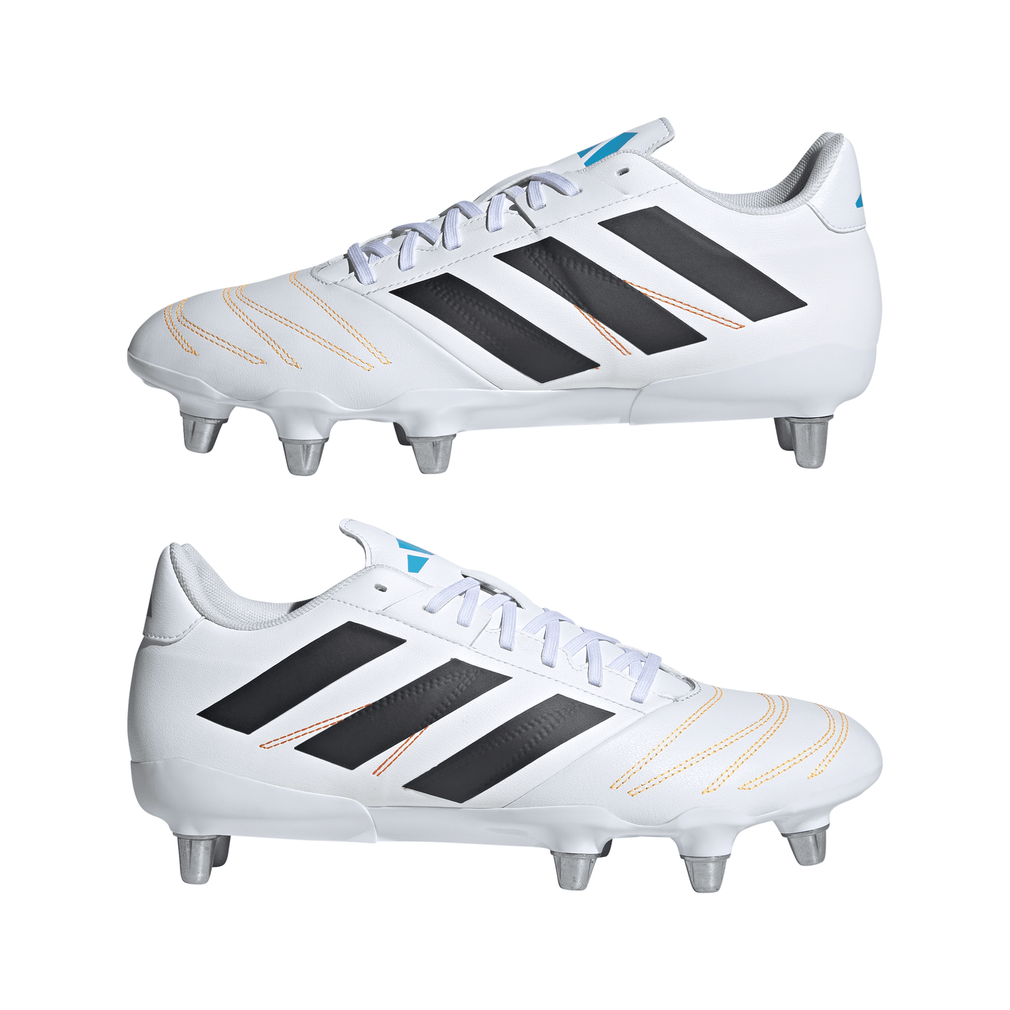 Adidas Kakari Elite (SG) Boots - White/Black/Lucid Aquamarine