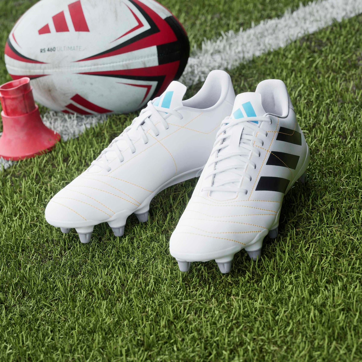 Adidas Kakari (SG) Rugby Boots - Pure Orange/White/Black