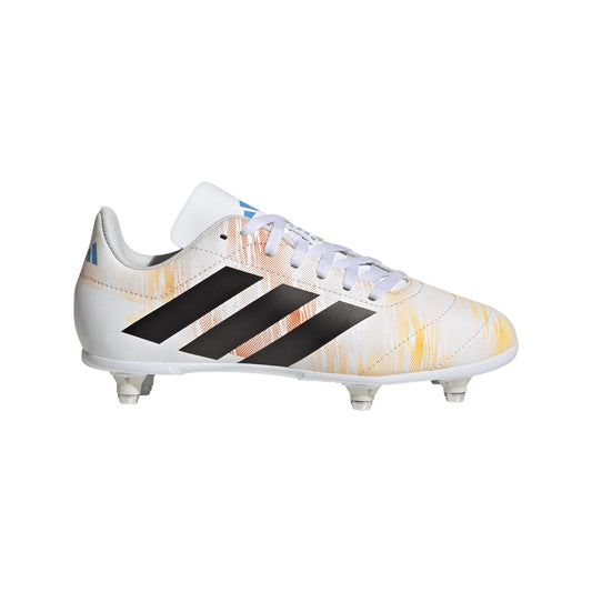 Adidas Kids Rugby Junior Soft Ground Boots - Lucid Tangerine/White