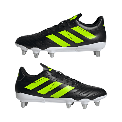 Adidas Kakari (SG) Rugby Boots - Black/Lemon/White