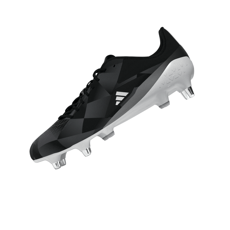 Adidas Mens Adizero RS15 Ultimate Soft Ground Rugby Boots - Black/White/Grey