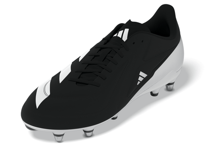 Adidas Adizero RS15 Ultimate Soft Ground Rugby Boots - Black/White/Grey-